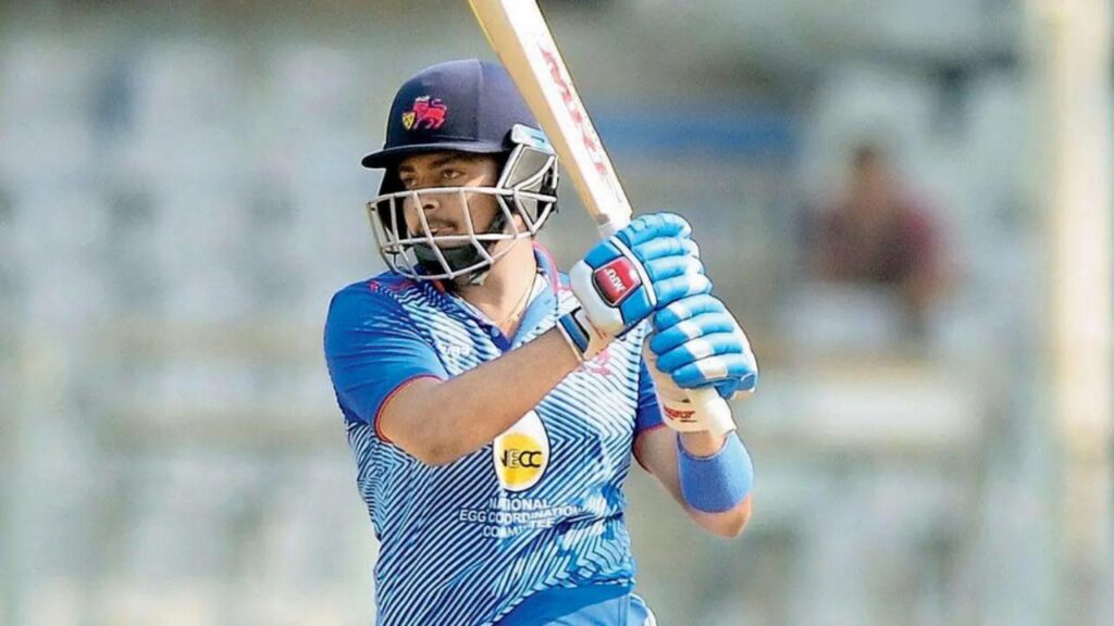 Prithvi Shaw Buchi Babu Trophy 2025