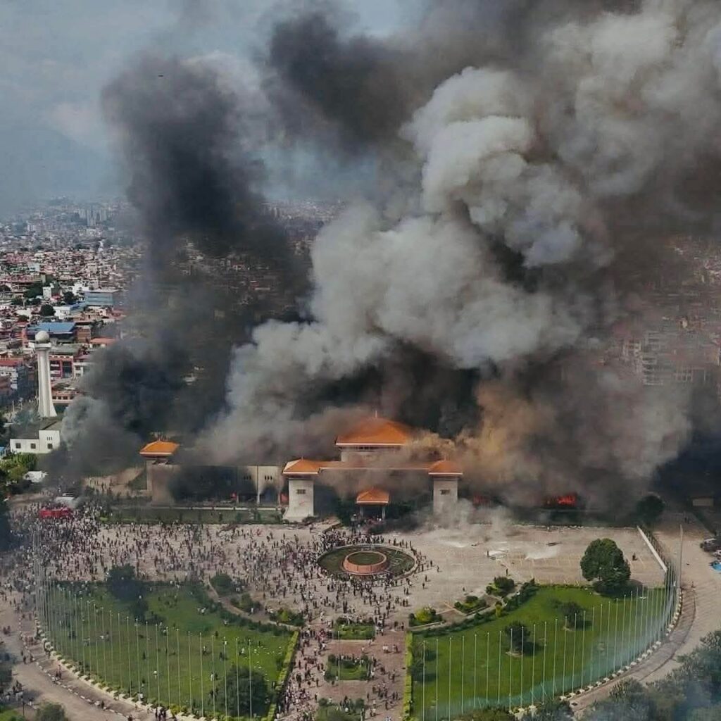 Nepal Parliament Fire